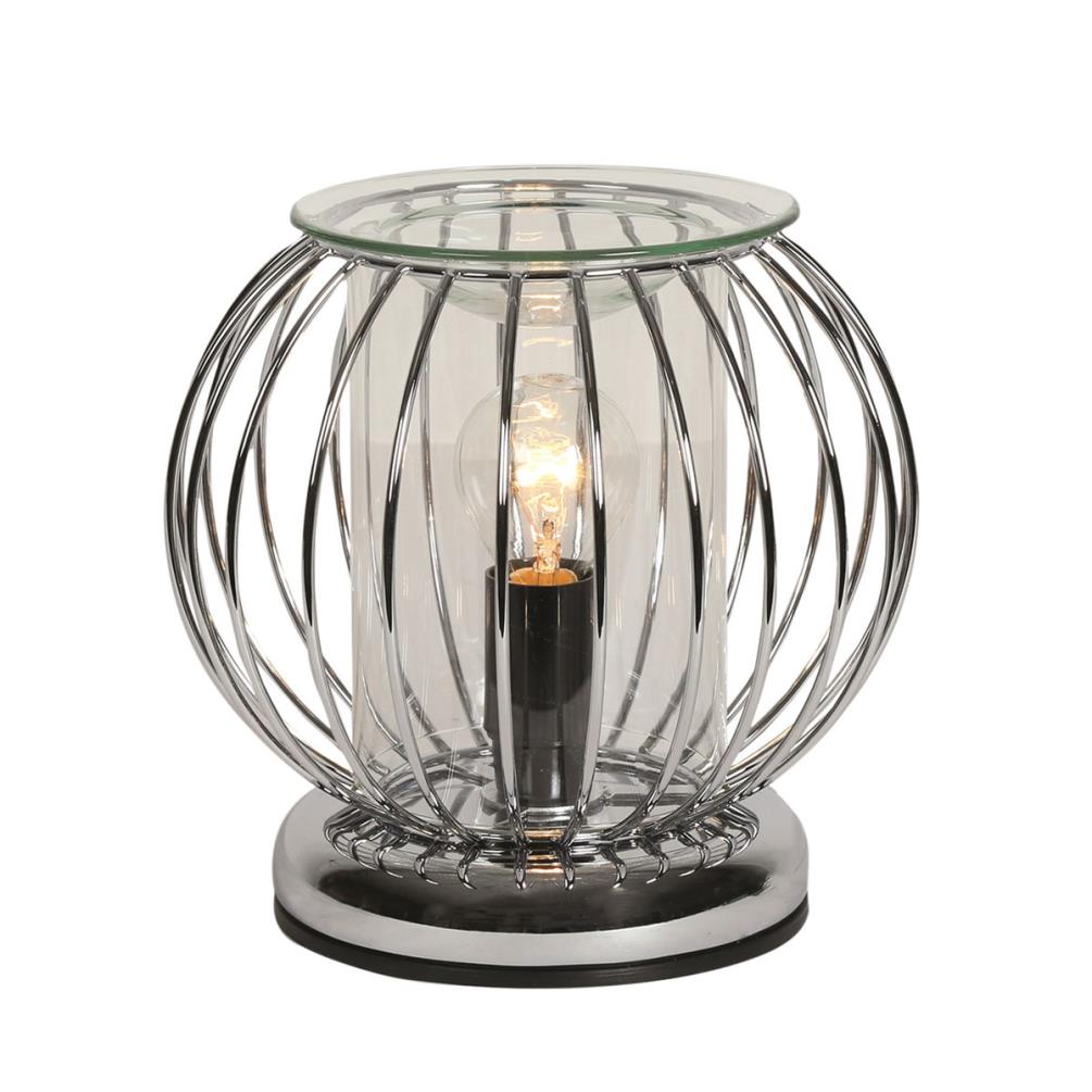 Aroma Chrome Industrial Sphere Touch Electric Wax Melt Warmer £26.99